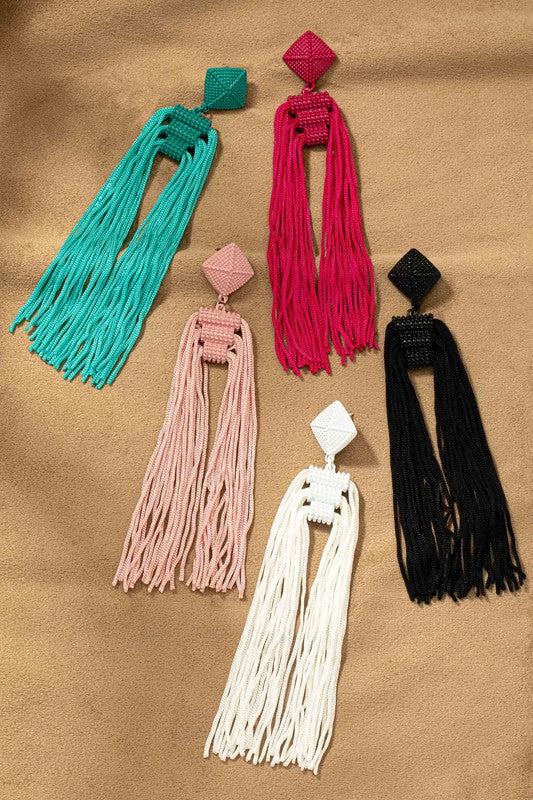 Three Layer Tassel Earrings - Salt and Grace Boutique