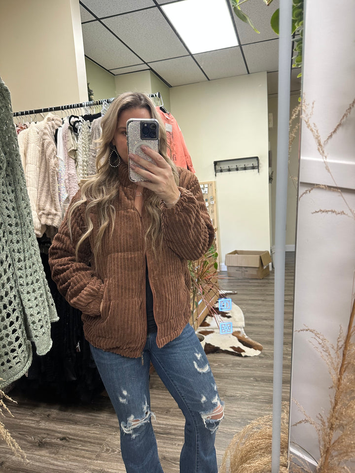 Soft Strip Jacket - Salt and Grace Boutique
