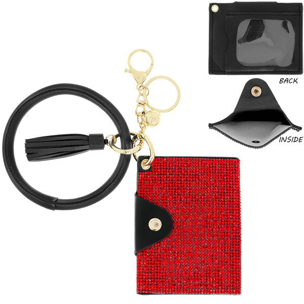 Rhinestone Wallet Wristlet and Keychain - Salt and Grace Boutique