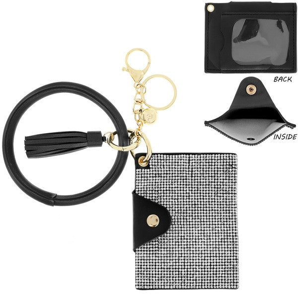 Rhinestone Wallet Wristlet and Keychain - Salt and Grace Boutique