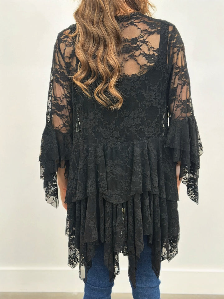 Black Lace Cardigan