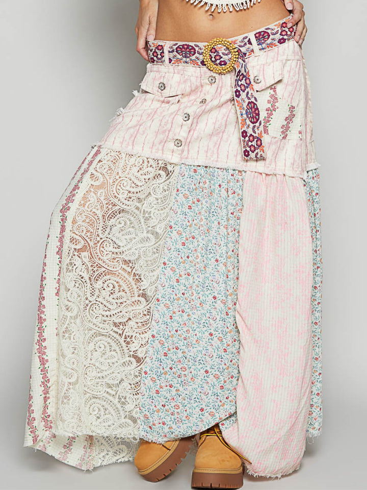 POL Pink Day Dreamer Maxi Skirt