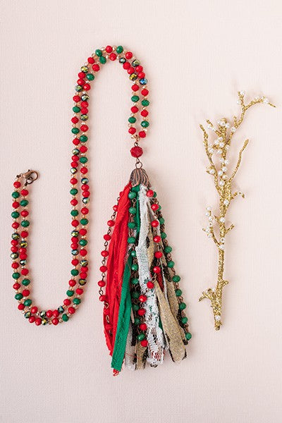 Christmas Tassel Necklace - Salt and Grace Boutique