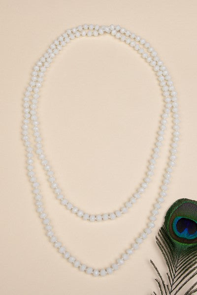 Long Crystal Beaded Necklace - Salt and Grace Boutique