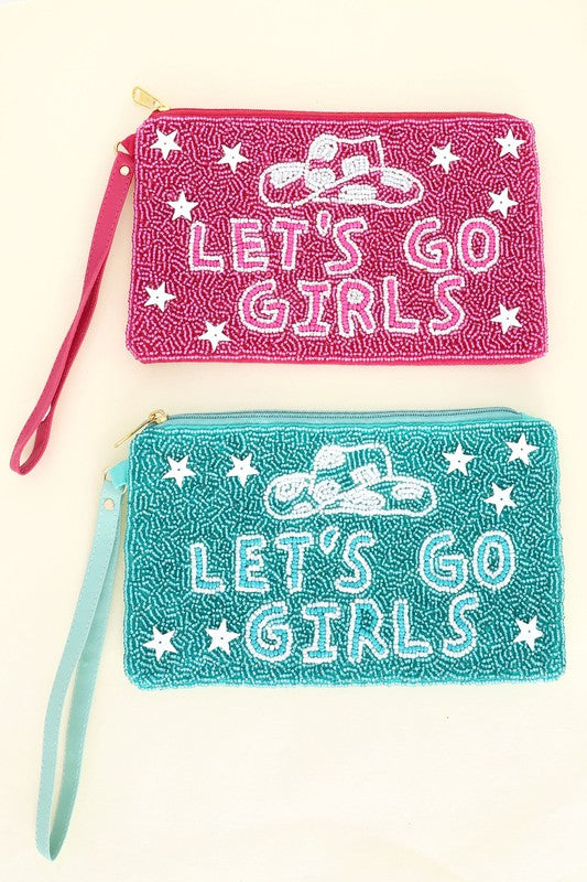 Lets Go Girls Beaded Wristlet - Salt and Grace Boutique
