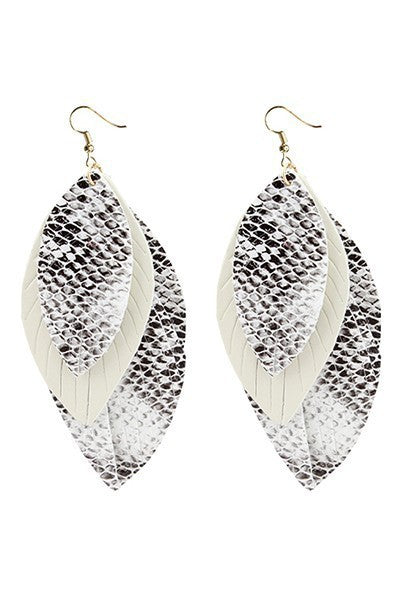 Layered Feather Earrings - Salt and Grace Boutique