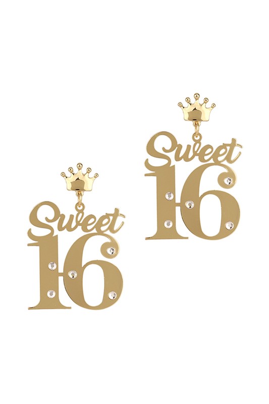 Pave Stone Sweet 16 Filigree Earrings - Salt and Grace Boutique