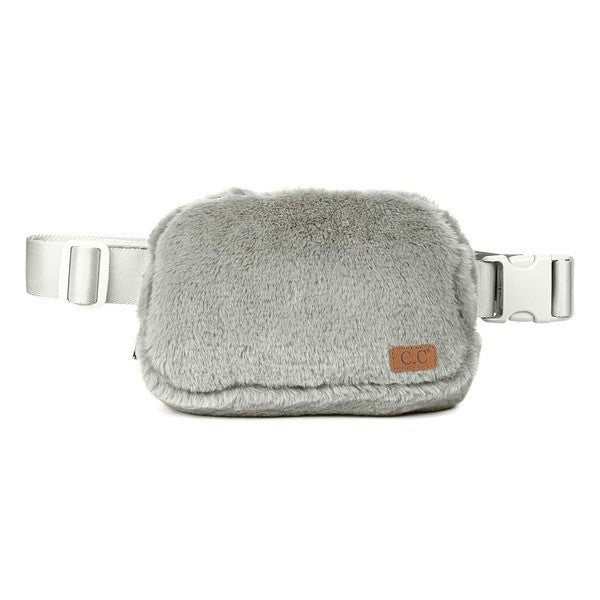 CC Faux Fur Belt Bag Fanny Pack - Salt and Grace Boutique