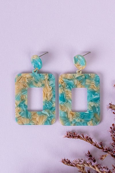 Rectangle Acrylic Stud Earrings - Salt and Grace Boutique