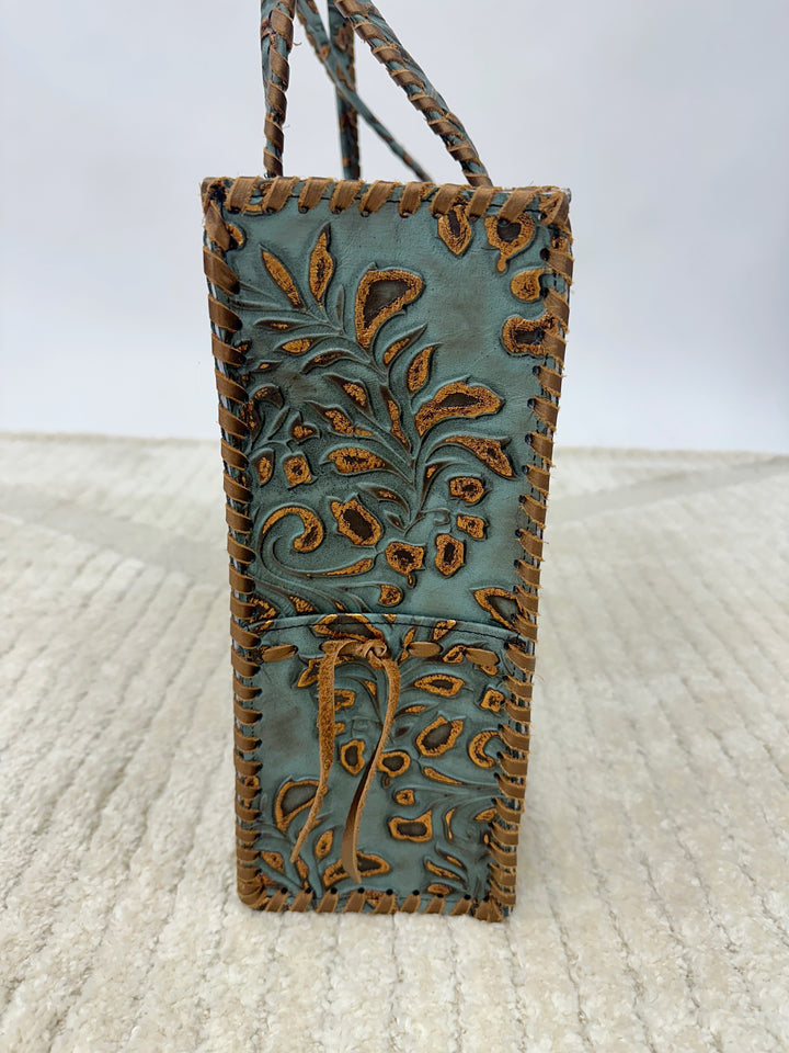 Kurtman Turquoise Galaxy Tote Bag