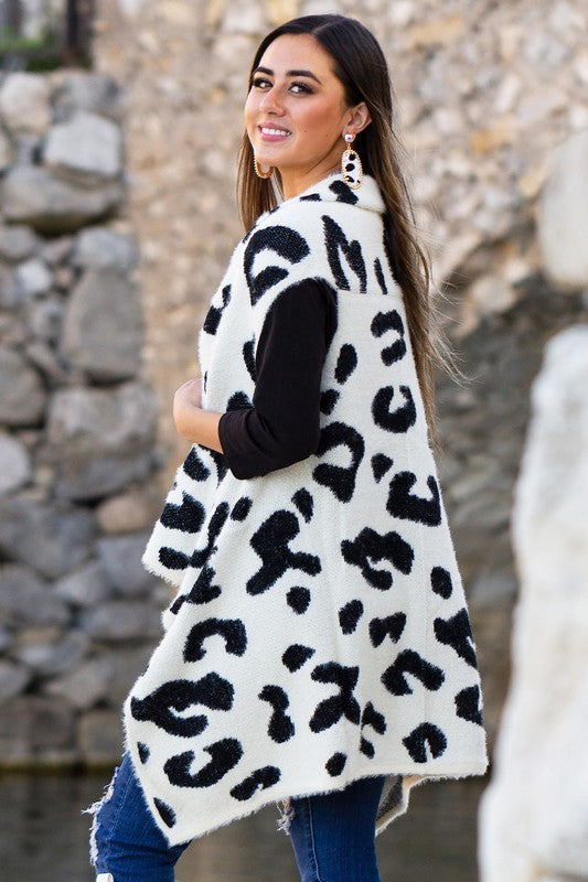 Fierce Feline Leopard Print Vest - Salt and Grace Boutique