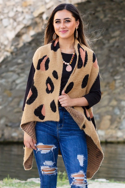 Fierce Feline Leopard Print Vest - Salt and Grace Boutique