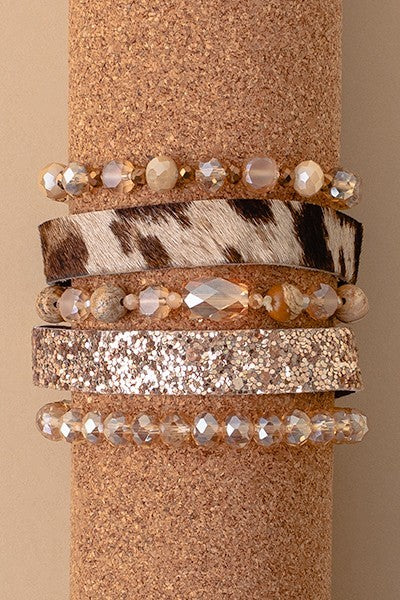 Animal Print Stacked Bracelets - Salt and Grace Boutique
