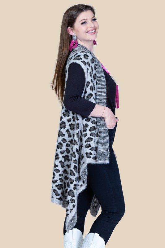 Fierce Feline Leopard Print Vest - Salt and Grace Boutique