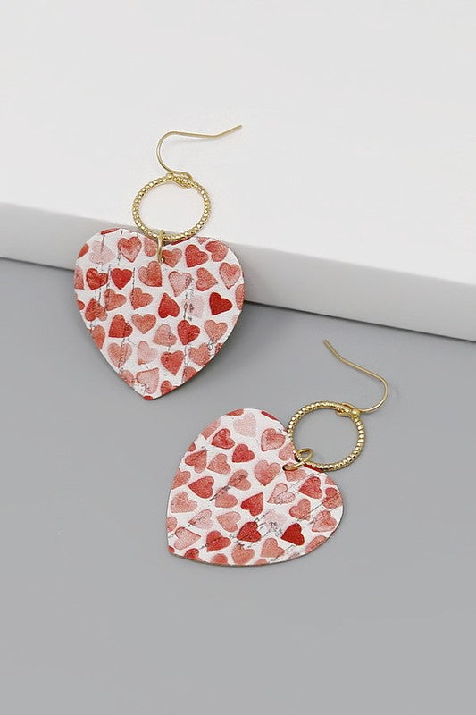 Heart Cork Drop Earrings - Salt and Grace Boutique