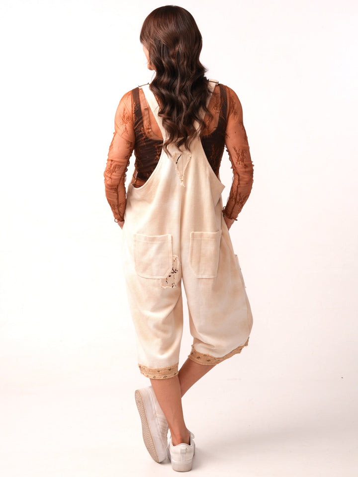 Thermal Patchwork Overalls