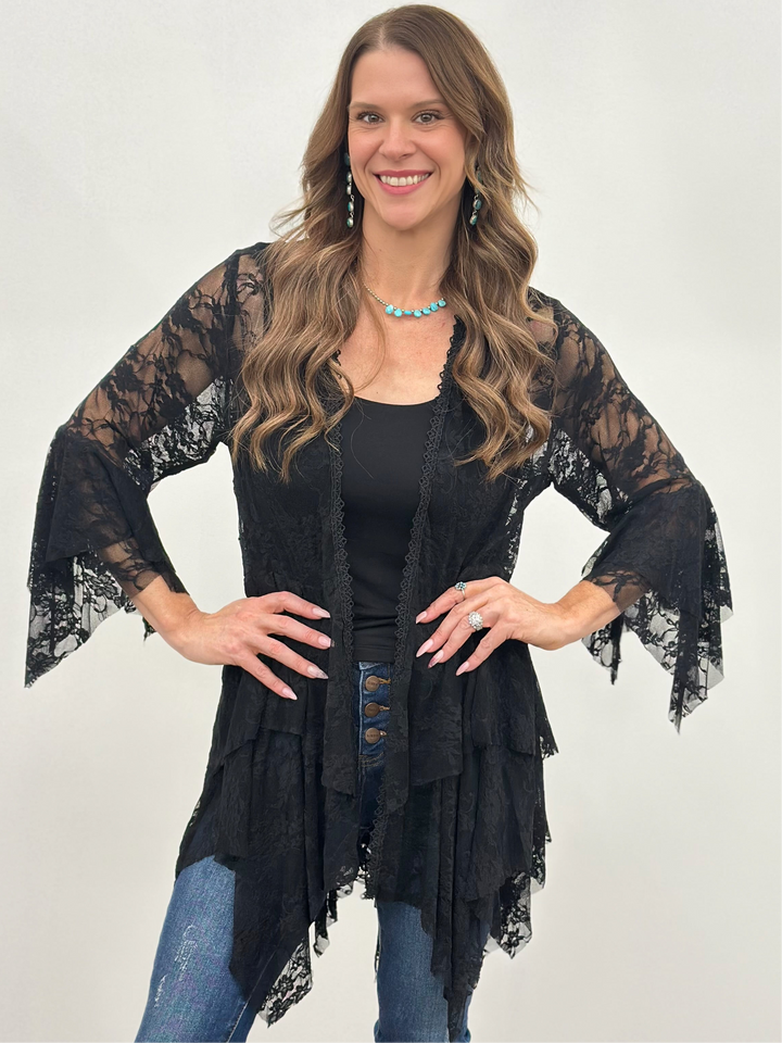 Black Lace Cardigan