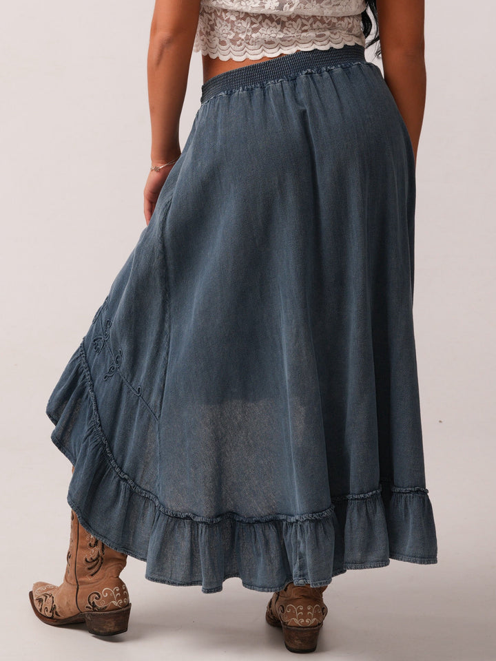 Savanna Hi - Low Ruffle Hem Skirt