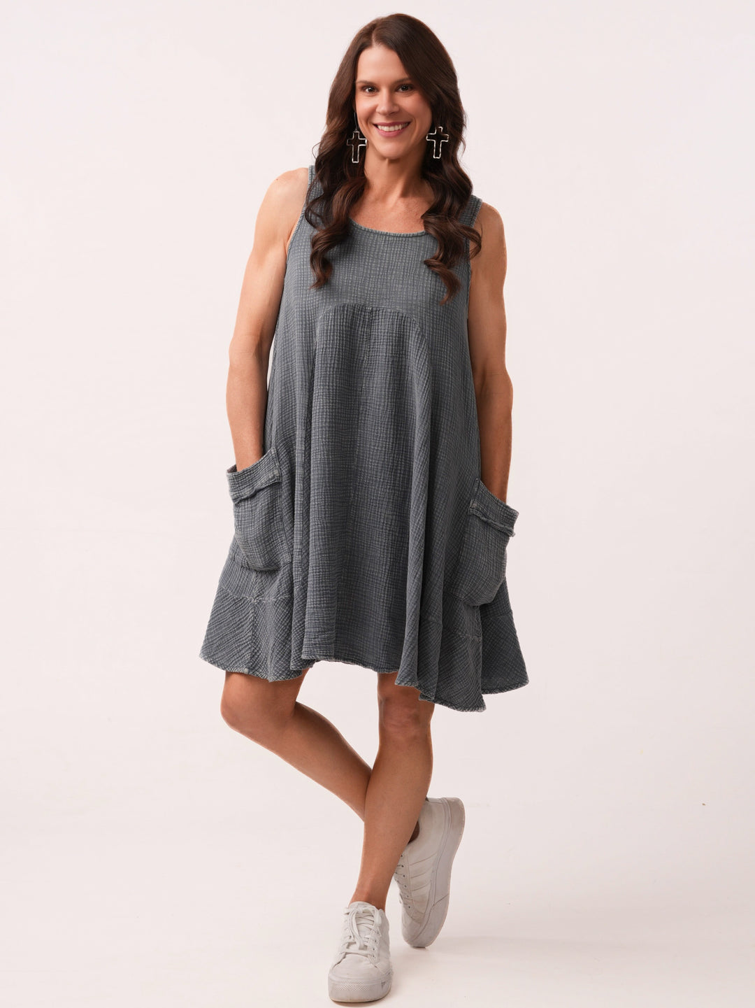 Cotton Gauze Mineral Washed Dress