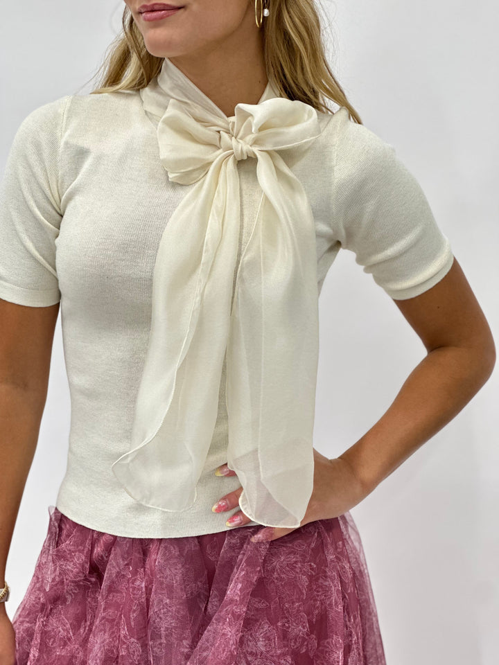 Bow Tie Sweater Top