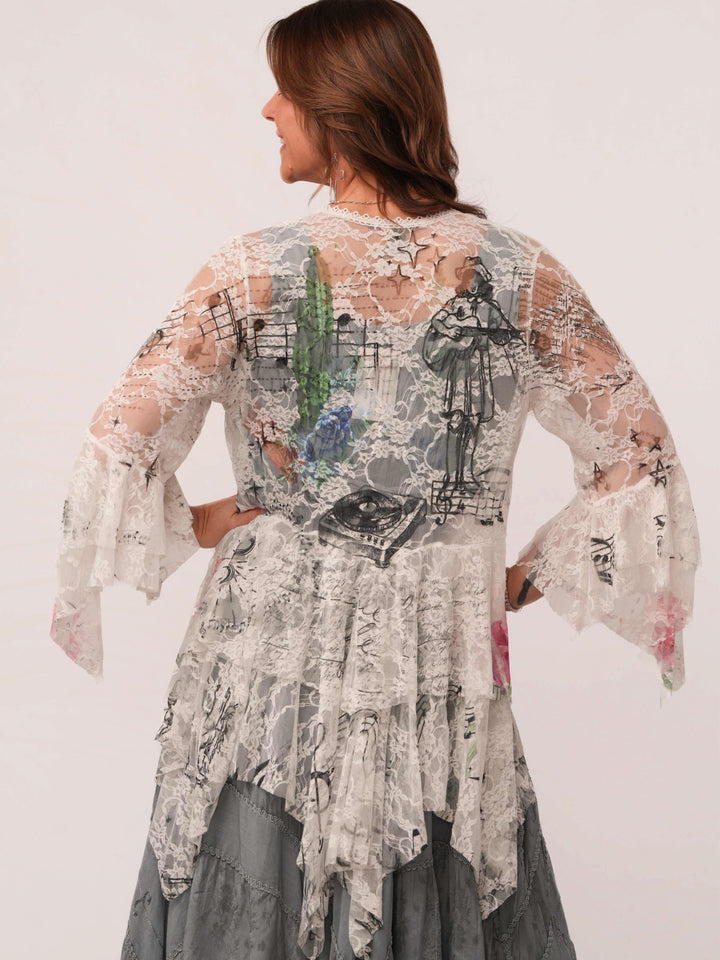 Rockin Cowgirl All Lace Bell Sleeve Cardigan