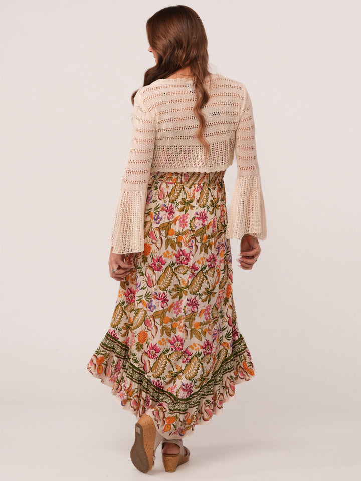 Smocked Chest Floral Maxi Dress