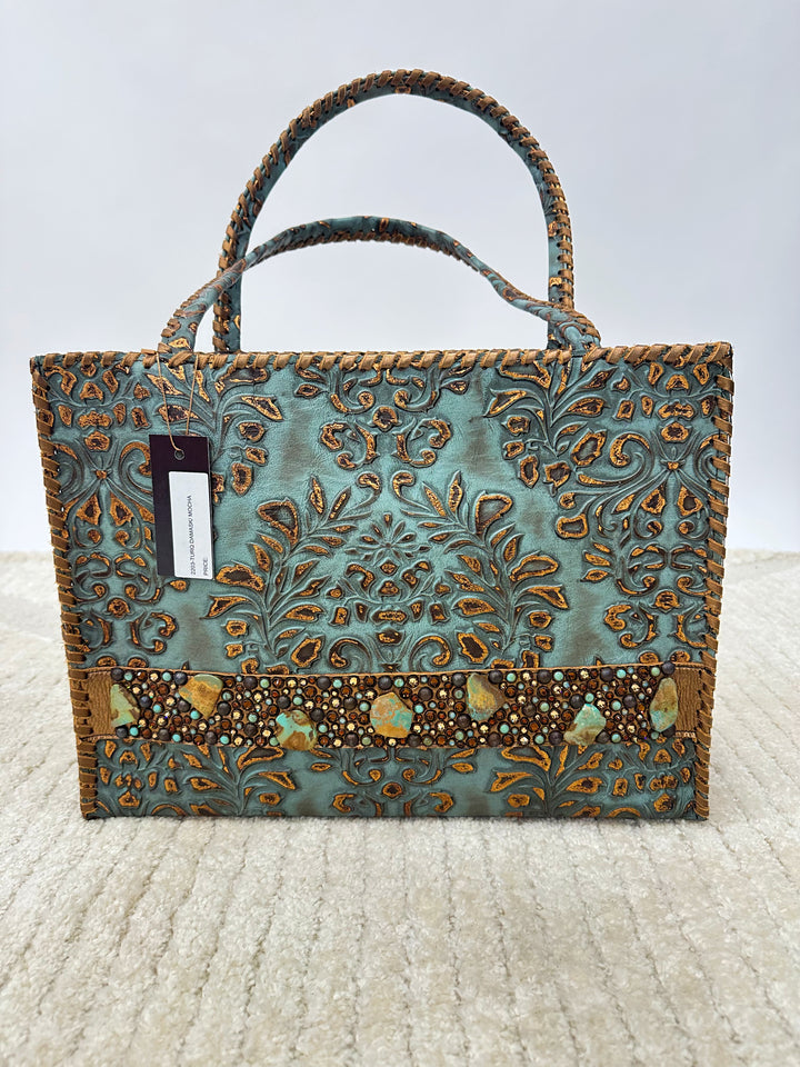 Kurtman Turquoise Galaxy Tote Bag