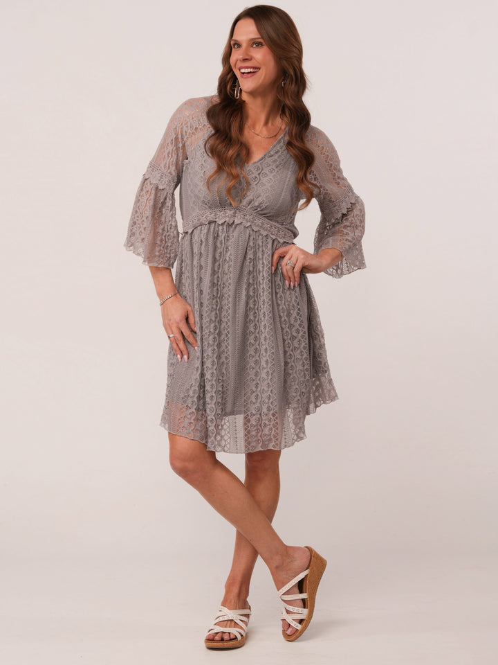 Lace Long Sleeve Dress