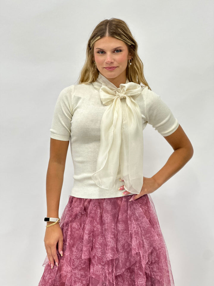 Bow Tie Sweater Top