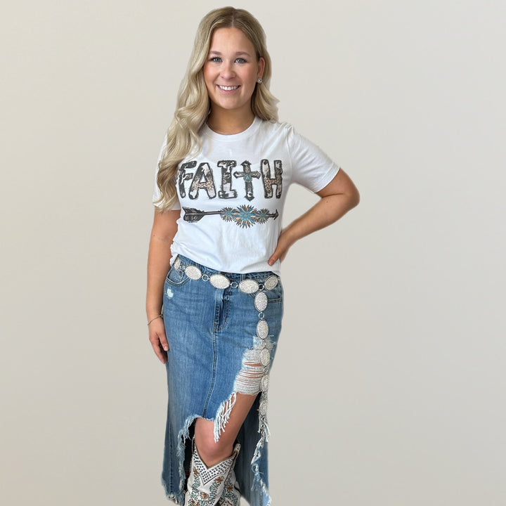 Faith Leopard Graphic Tee