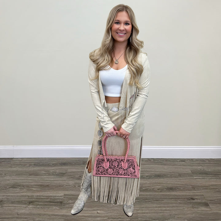 Suede Fringe Skirt - Salt and Grace Boutique