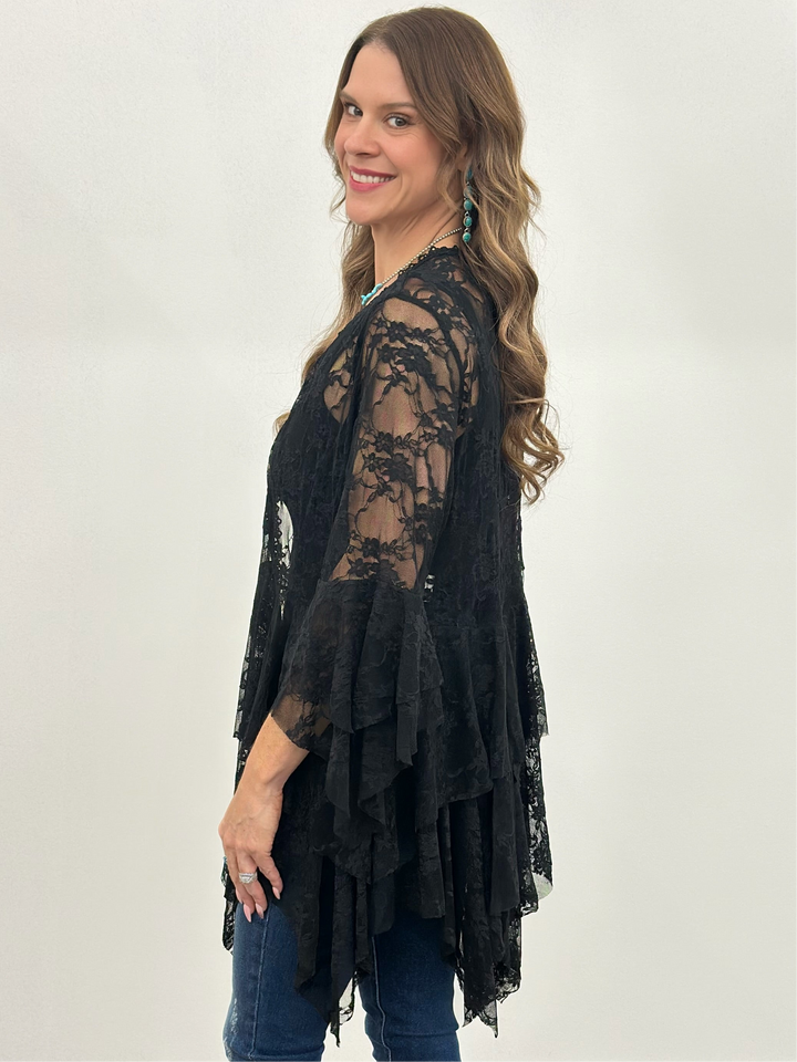 Black Lace Cardigan