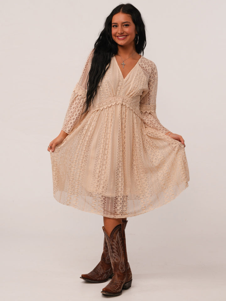 Lace Long Sleeve Dress