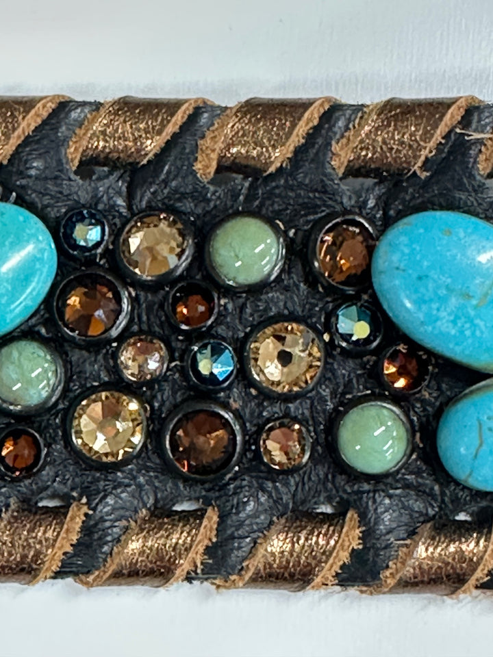 Turquoise Butterfly Crystal Cuff Bracelet