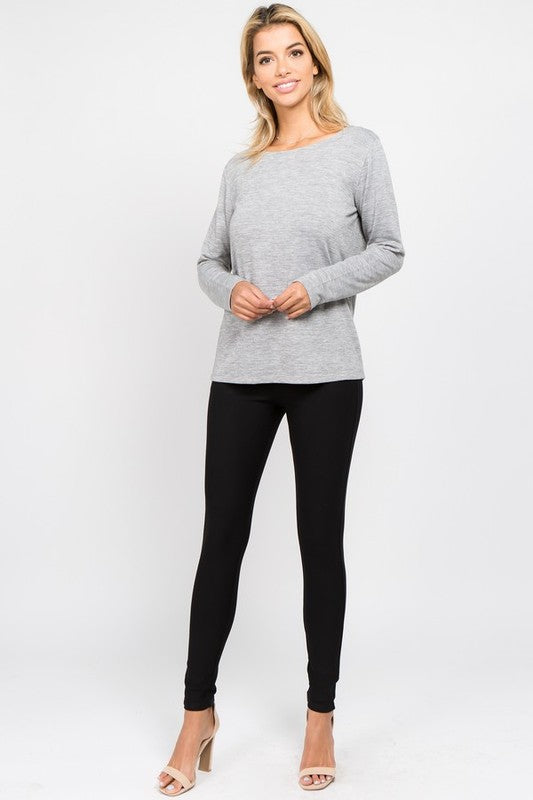 T-Strap Surplice Back Top - Salt and Grace Boutique