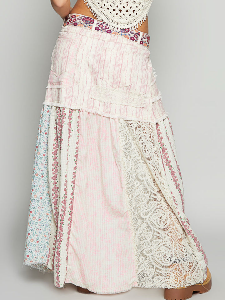 POL Pink Day Dreamer Maxi Skirt