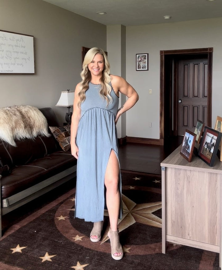 Front Slit Maxi Dress - Salt and Grace Boutique