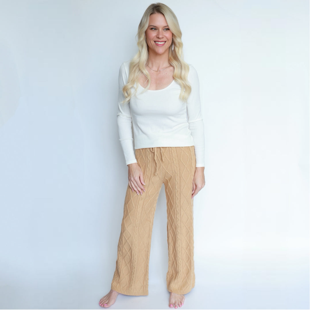 A Night In Cable Knit Bottoms