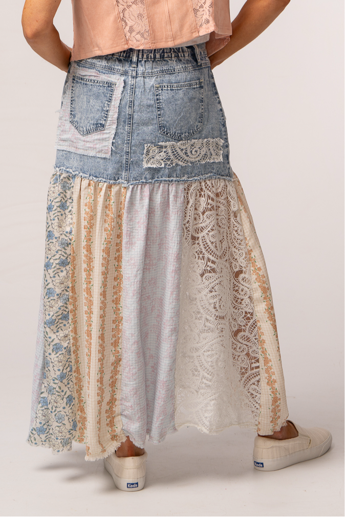 POL Denim Dreamer Maxi Skirt