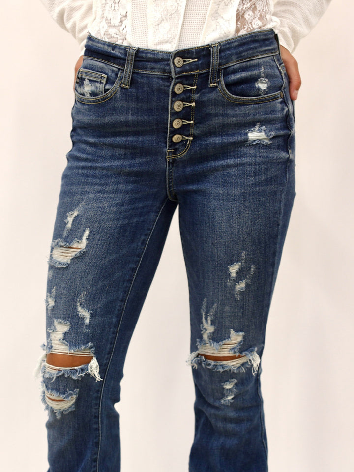 Judy Blue Mid Rise Jenna Flare Jeans