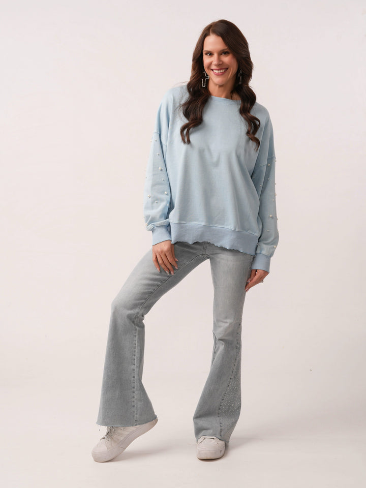 Pearl Long Sleeve Mineral Wash Sweatshirt