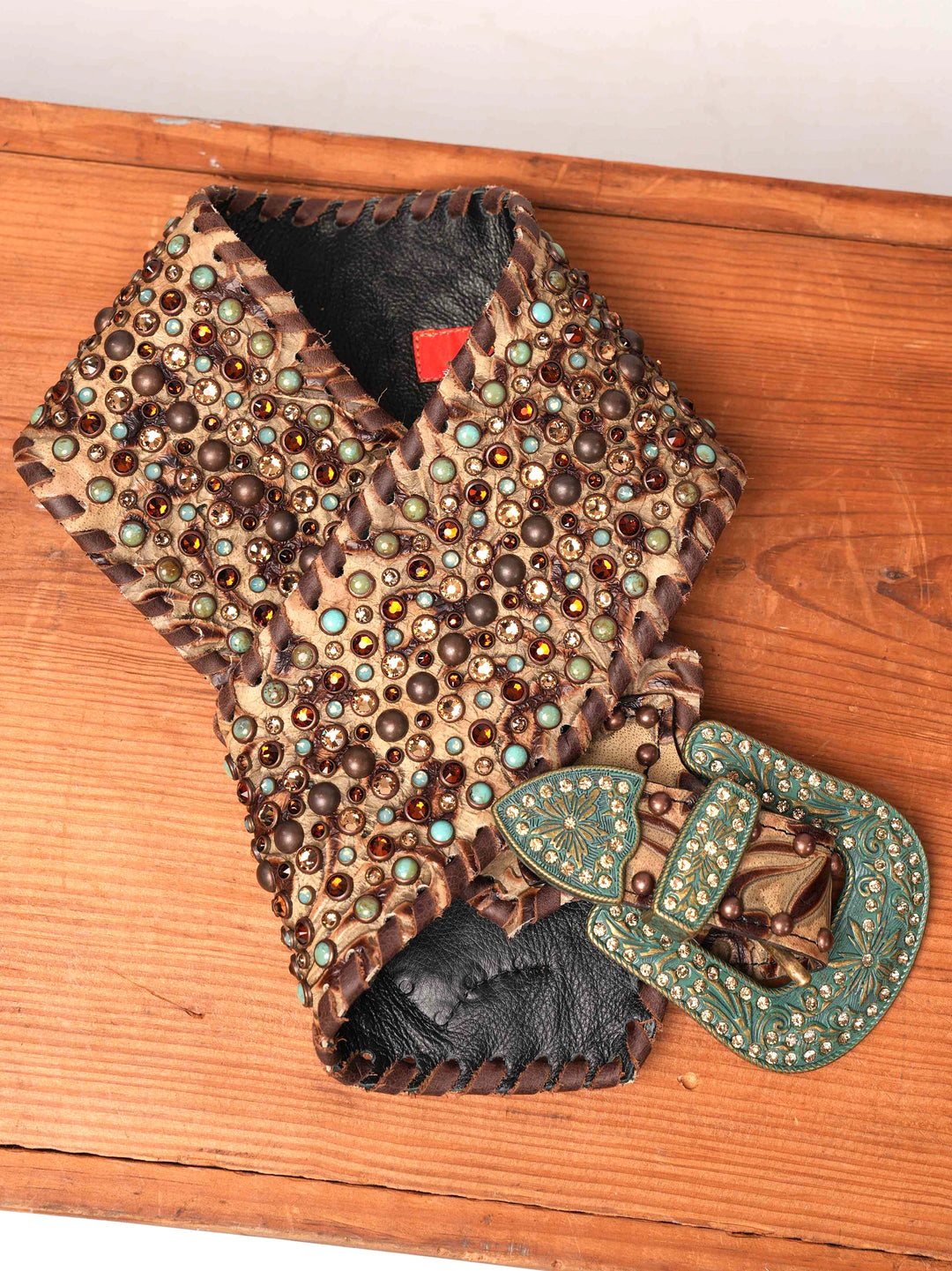 Kurtman Vintage Turquoise Pearl Western Belt