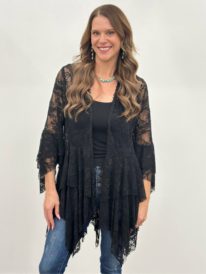 Black Lace Cardigan