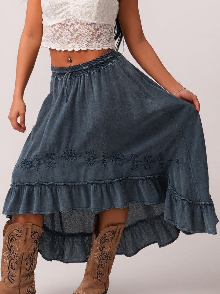 Savanna Hi - Low Ruffle Hem Skirt