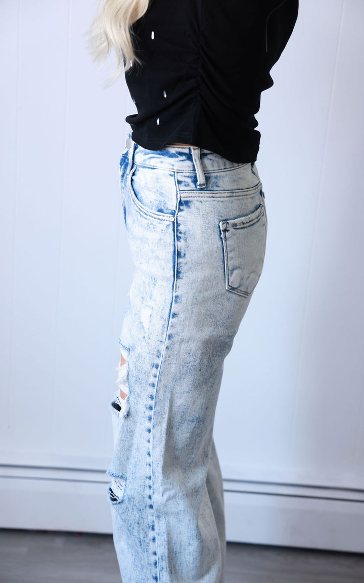 Risen Wide Leg Acid Dream Jeans