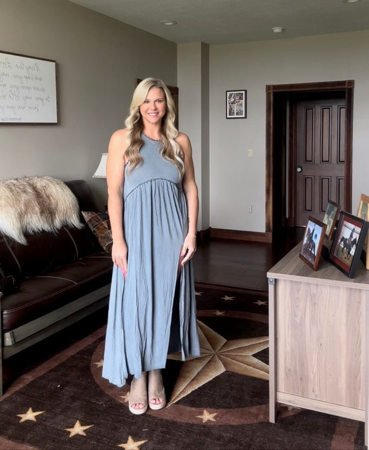 Front Slit Maxi Dress - Salt and Grace Boutique