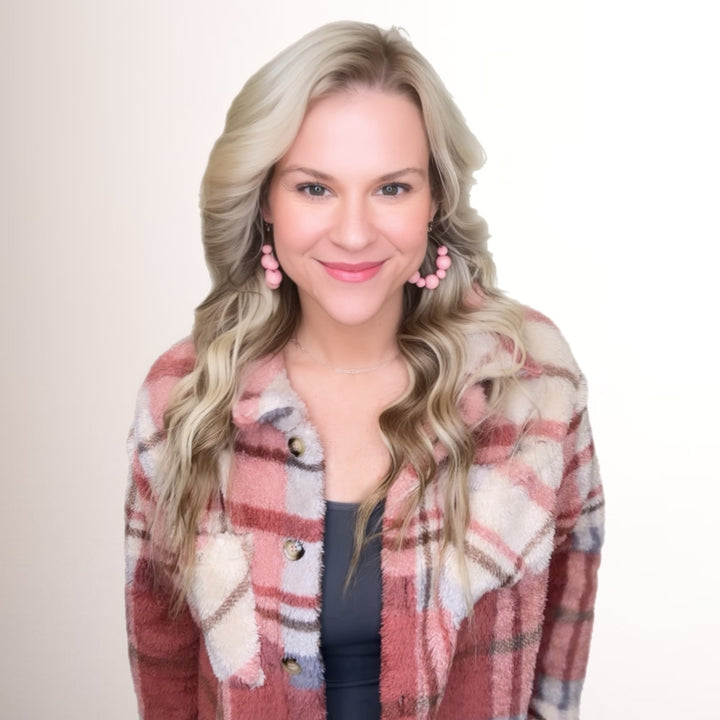 BUFFALO PLAID BUTTON-DOWN FUZZY SHERPA SHACKET - Salt and Grace Boutique