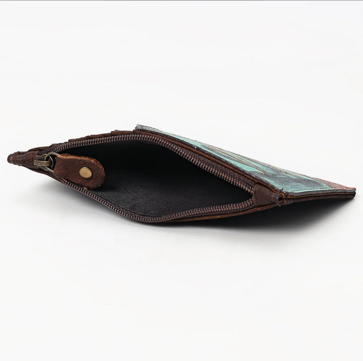 Hand Painted Leather Card Holder