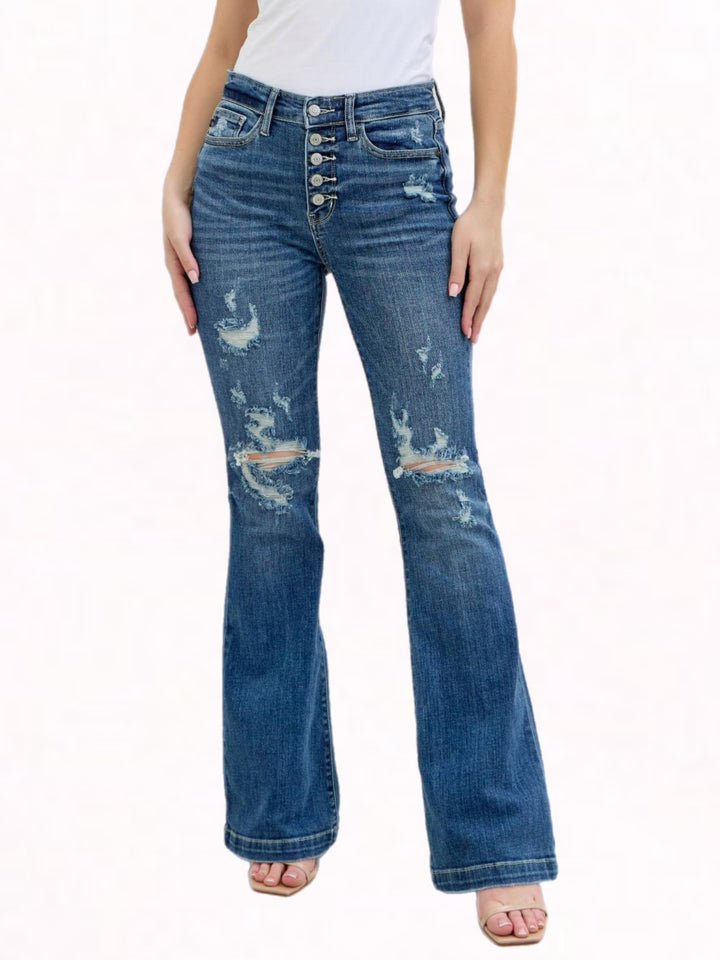 Judy Blue Mid Rise Jenna Flare Jeans