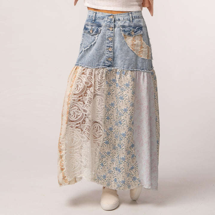 POL Denim Dreamer Maxi Skirt